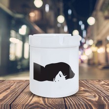 Asilmeydan Uyuyan Kız Küllük İllüstrasyon Baskılı Kül Tablası K-31