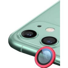 K-Yonlineticaret Iphone 12 Raze Metal Kamera Lens - Kırmızı