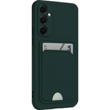 Newface Samsung Galaxy S24 Fe Kılıf Kelvin Kartvizitli Silikon - Koyu Yeşil