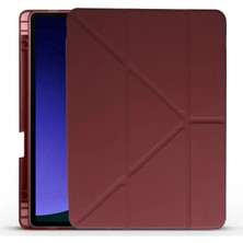 K-Yonlineticaret Huawei Honor Pad X9 11.5 Kılıf Kalemlikli Mars Tablet Kılıfı - Mürdüm