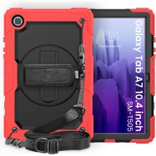 K-Yonlineticaret Samsung Galaxy T500 Tab A7 10.4 Kılıf Pars Tablet Kapak - Kırmızı