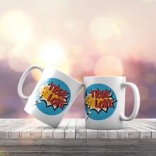 Asilmeydan Pop Art Serisi- True Love Pizza Hediyelik Kupa Bardak