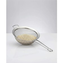 Senz Paslanmaz Çelik Kulplu Tel Çok Amaçlı Makarna Un Meyve Sebze Süzgeçi 20 cm Çap