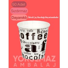 Yorulmaz Ambalaj ☕✅ 6,5 Oz Karton Bardak – Sıcak & Soğuk Içecekler Için Kullan At Bardak 50 Adet