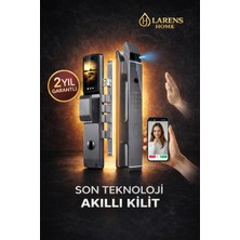 Larens Luxera X9 Pro Akıllı Kapı Kilidi – Yüz Tanıma, Parmak Izi, Şifre, Kart ve Tuya Uygulama Destekli