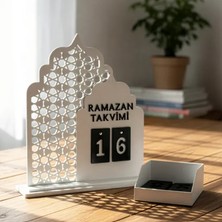 Çakra Dekoratif Ramazan Takvimi Masaüstü Gün Değiştirmeli Modern Islami Ev Dekoru