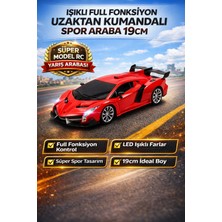 Trendzone Uzaktan Kumandalı Işıklı Lamborghini Spor Araba 19CM | Full Fonksiyon Pilli Rc Yarış Arabası