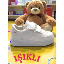 Ellaboni Işıklı Cırt Cırtlı Anatomik Günlük Hafif Esnek Taban Çocuk Spor Ayakkabı