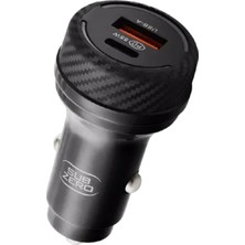 Trendpix 20W Pd 3.4A Hızlı Şarj Araç Şarj Cihazı | USB + Type-C Metal Gövde | Çift Çıkışlı Araç Adaptörü