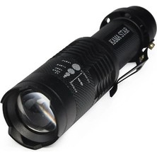 Shoplet Km 87 Polis Tipi Zoomlu Şarjlı Metal Dağ Kamp Cep Feneri