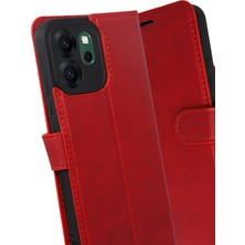 Newface Oppo Reno 14F Trend S Plus Kapaklı Kılıf - Kırmızı