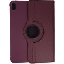 K-Yonlineticaret Ipad 2022 10.9 (10.nesil) Kılıf 360 Tablet Deri Kılıf - Mürdüm