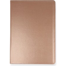 K-Yonlineticaret Samsung Galaxy Tab A9 Plus Kılıf 360 Tablet Deri Kılıf - Rose Gold
