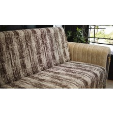 Tfn Home Pamuklu Koltuk Örtüsü Kaymaz Yüzey Leke Dirençli Kahverengi Duvar Desen