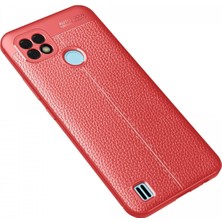 Najmaddin Newface Realme C21 Kılıf Auto Focus Kapak - Kırmızı