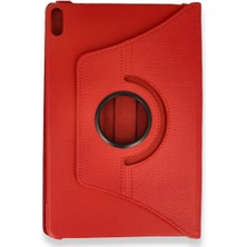 K-Yonlineticaret Huawei Honor Pad X8A Kılıf 360 Tablet Deri Kılıf - Kırmızı