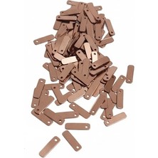 Bakır 13 x 5 mm Dantel Oya Yazma Halhal Abiye Lazer Kesim Pul 100 Adet