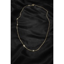 Suzi Shine Vip 14K Gold Pullu Kolye 60CM