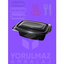 Yorulmaz Ambalaj 📶♨️ 🍴🚀 750 cc Pp Kapaklı Sıcak Yemek Kabı 24’lü – Mikrodalgaya Uygun Sızdırmaz Paket Servis Kabı