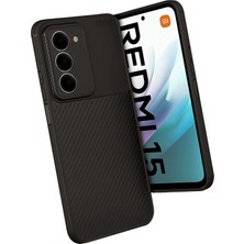 Newface Xiaomi Redmi 15 4g Auto Focus Karbon Kapak - Siyah
