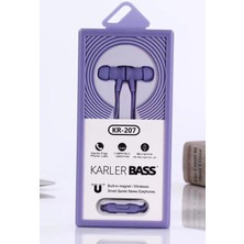 Karler Bass KR-207 Mıknatıslı Kablolu Kulaklık - Mor