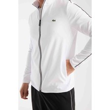 Lacoste Beyaz-Siyah Slim Fit Erkek Eşofman Takımı