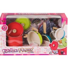 Aesco ATF-3815-7A Renkli Emaye Tencere Tava Seti 11 Parça