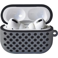 K-Yonlineticaret Airpods Pro 2 (2.nesil) Spor Delikli Kılıf - Gri-Siyah