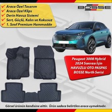 Peugeot 3008 Paspas Hybrid Araca Özel 2024 ve Sonrası Derin Havuzlu Paspas Bosse North Serisi