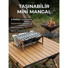 Fasmart V5.1 Lynx Mini Mangal / Portatif Katlanır Kamp Ocağı / Çantalı (30X20X10 Cm)