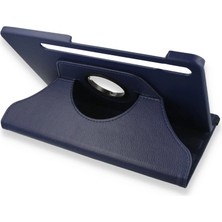 K-Yonlineticaret Samsung Galaxy X800 Tab S8 Plus 12.4 Kılıf 360 Tablet Deri Kılıf - Lacivert