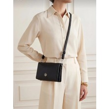 Özüm Çanta Kadın 3 Bölmeli Cüzdan ve Kartlık Detay Kol Omuz Uzun Askı Çapraz Çanta Siyah