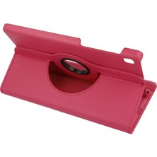 Erdo Ticaret Samsung Galaxy T220 Tab A7 Lite 8.7 Kılıf 360 Tablet Deri Kılıf - Pembe