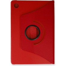 Erdo Ticaret Samsung Galaxy Tab A9 Plus Kılıf 360 Tablet Deri Kılıf - Kırmızı