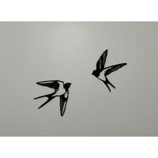 Portal 3d Duvar Dekoru Kırlangıç Seti - 2 Adet 3D Baskı Duvar Biblosu - Estetik Salon Aksesuarı