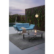 AVYNA Zenthora™ Katlanır Yataklı Kanepe – Iki Kişilik Çekyat Koltuk - Tay Tüyü - Mavi - Premium Kumaş