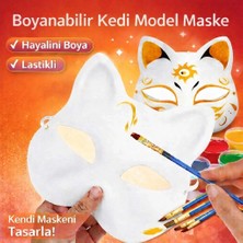 K-Yonlineticaret Boyanabilir Kedi Model Maske – Kendi Tasarımını Oluştur