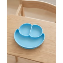 Veyla Style Çocuk ve Bebek Silikon Vakumlu Kaymaz Bölmeli Yemek ve Mama Tabağı