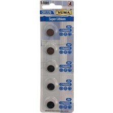 Erdo Ticaret Yuma CR1220 Süper Lityum 3V 5’li Kart Düğme Pil