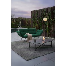 AVYNA Zenthora™ Katlanır Yataklı Kanepe – Iki Kişilik Çekyat Koltuk - Tay Tüyü - Yeşil - Premium Kumaş