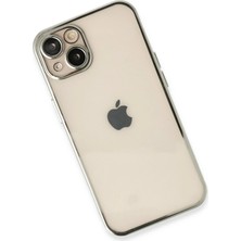Newface Iphone 14 Plus Kılıf Razer Lensli Silikon - Gümüş