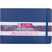 Talens : Art Creation Sert Kapaklı Eskiz Defteri : Navy Blue : 21 x 14.8 cm (80 Sayfa - 140 Gr)