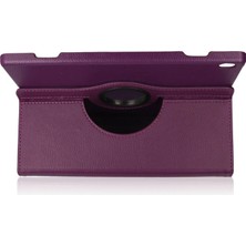 Erdo Ticaret Lenovo M10 X505F Kılıf 360 Tablet Deri Kılıf - Mürdüm