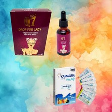 Ronik 1 Kutu Q7 Gold Bayanlara Ozel Vitalite Damla+ Erkek Performans & Dayanıklılık & Enerji Desteği Aromali Oral Jel
