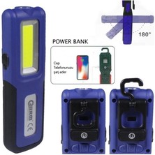 Erdo Ticaret Arm ESEN109 Şarjlı LED Fener Mıknatıslı Lamba Powerbank 420 Lumen