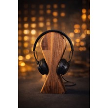 Ceviz Ağacından Masif Kulaklık Standı