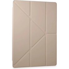 K-Yonlineticaret Samsung Galaxy Tab A9 Plus Kılıf Kalemlikli Mars Tablet Kılıfı - Rose Gold