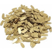 Gold 10 x 5 mm Dantel Oya Yazma Halhal Abiye Lazer Kesim Pul 500 Adet