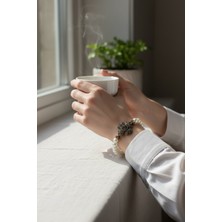Fayra Accessories Kristal Taşlı Çiçek Figürlü Inci Bileklik