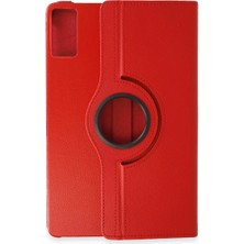K-Yonlineticaret Xiaomi Redmi Pad Se Kılıf 360 Tablet Deri Kılıf - Kırmızı